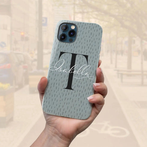 Monogram Personalized Spotted Dots iPhone Case